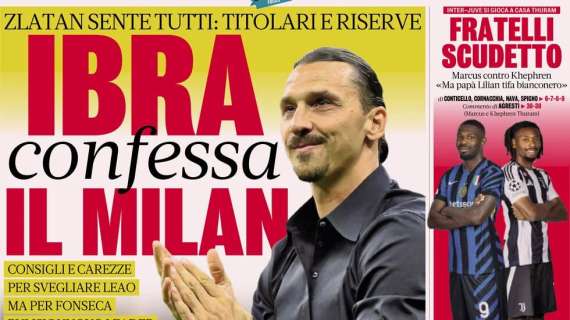 L'apertura della Gazzetta: "Ibrahimovic confessa il Milan"