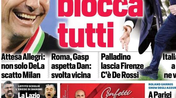 Il CorSport in prima pagina: "Attesa Allegri: non solo DeLa, scatto Milan"
