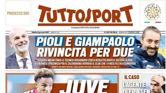 Milan-Toro, Tuttosport: "Pioli e Giampaolo, rivincita per due"