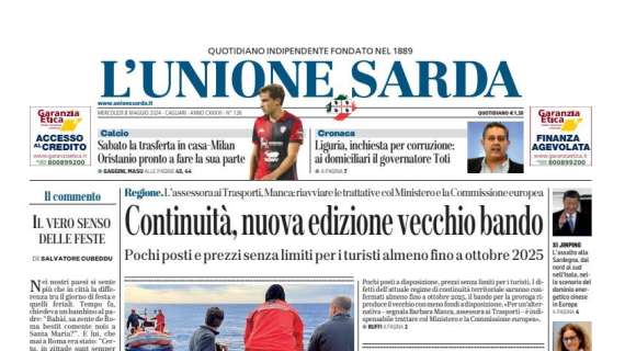 L’Unione Sarda: “Sabato trasferta in casa-Milan: Oristanio pronto a fare la sua parte”