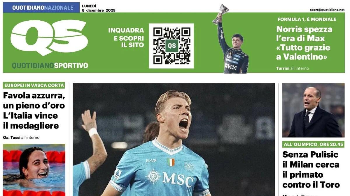 Il QS titola: “Senza Pulisic il Milan cerca il primato contro il Toro”