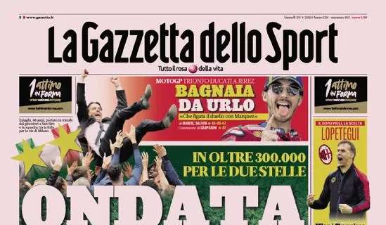 La Gazzetta in prima pagina: "Milan, è Champions. Lopetegui aspetta il sì di Cardinale"