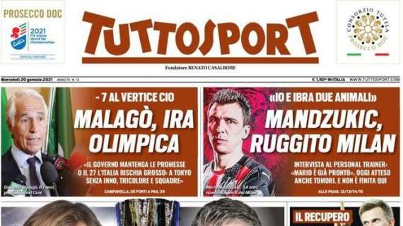 Tuttosport in prima pagina: "Mandzukic, ruggito Milan"