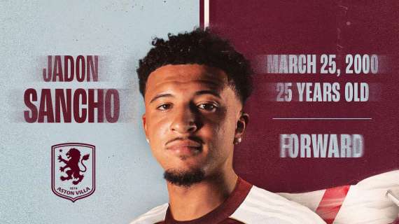 UFFICIALE: Aston Villa, ecco Jadon Sancho