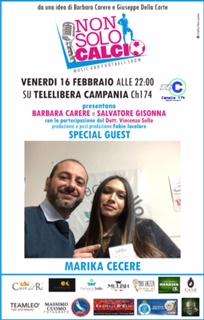Spettacoli - La talentuosa Marika Cecere ospite a Non Solo Calcio questa sera su Telelibera Campania.