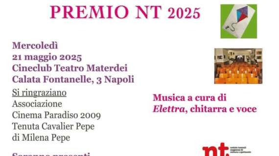 Premio NT 2025, grande successo al cinema Materdei di Napoli