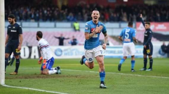 Serie A, Napoli-Sampdoria 3-2: Hamsik nella storia del Napoli