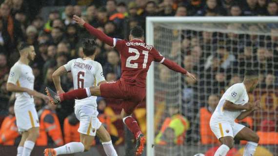 Liverpool-Roma 5-2: Brutta serata per la Roma