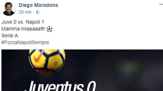 Il Napoli fa sognare anche Maradona