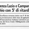 Eccellenza, weekend di agitazione nel Lazio e in Campania: le gare inizieranno con 5' di ritardo 