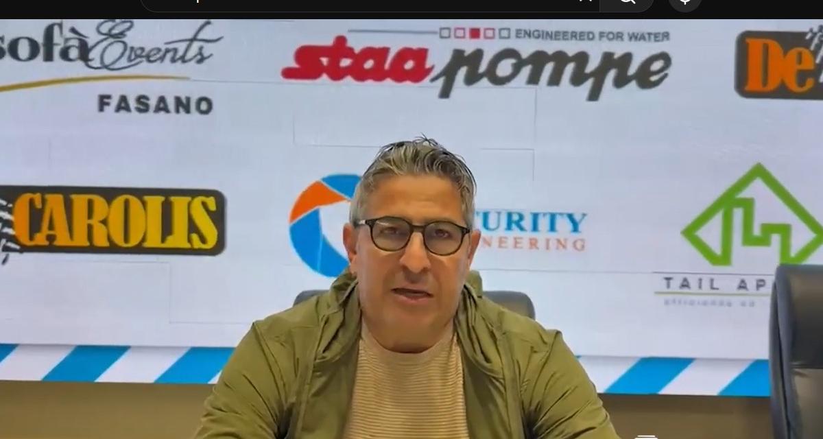 Fasano-Martina, parla Padalino: «Niente distrazioni, dobbiamo arrivare ai play-off mentalmente pronti»