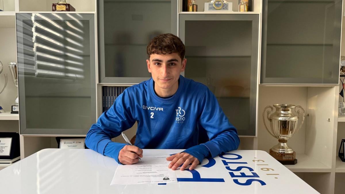 Pro Sesto, Meriggi rinnova fino al 2027: il difensore classe 2008 resta in biancoceleste