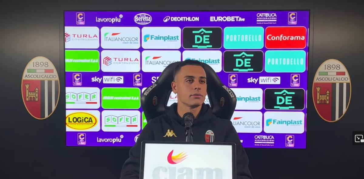 Ascoli, Pinna non si accontenta: «Bisogna essere oggettivi, sappiamo che tutti si aspettano tanto da noi»