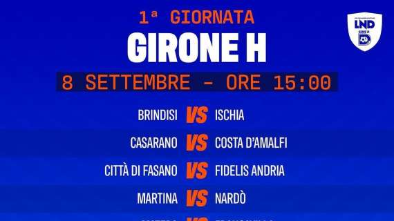 Serie D 2024 - 2025: Il calendario completo del Girone H