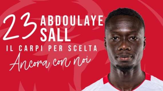 Il Carpi ha rinnovato il contratto dell'attaccante Sall