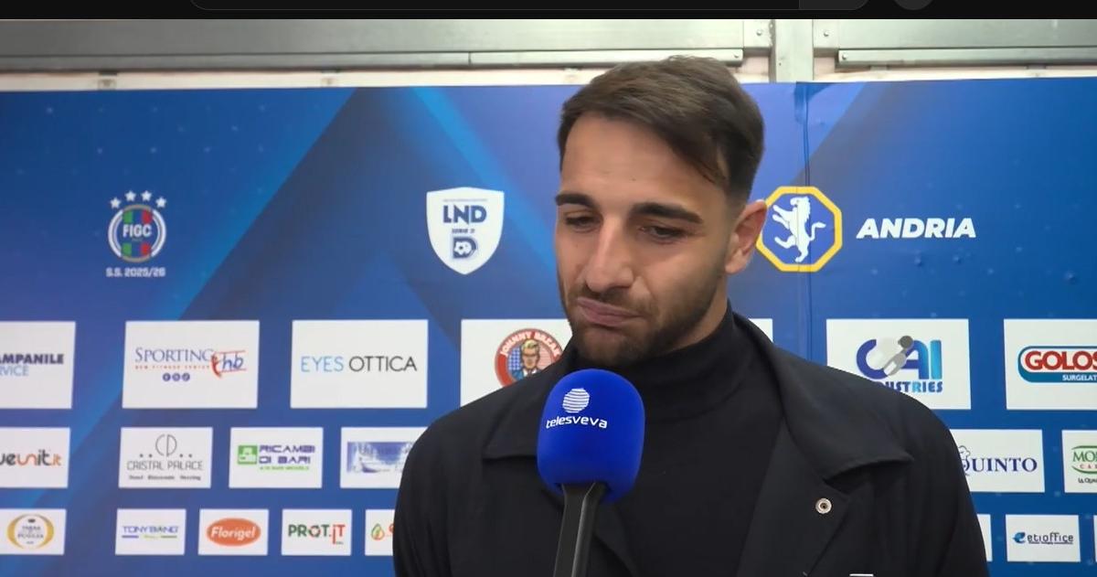 Fidelis Andria, Cipolletta è una furia sul gol annullato: «L’ho rivisto, mi sembrava regolare: meritavamo i tre punti»