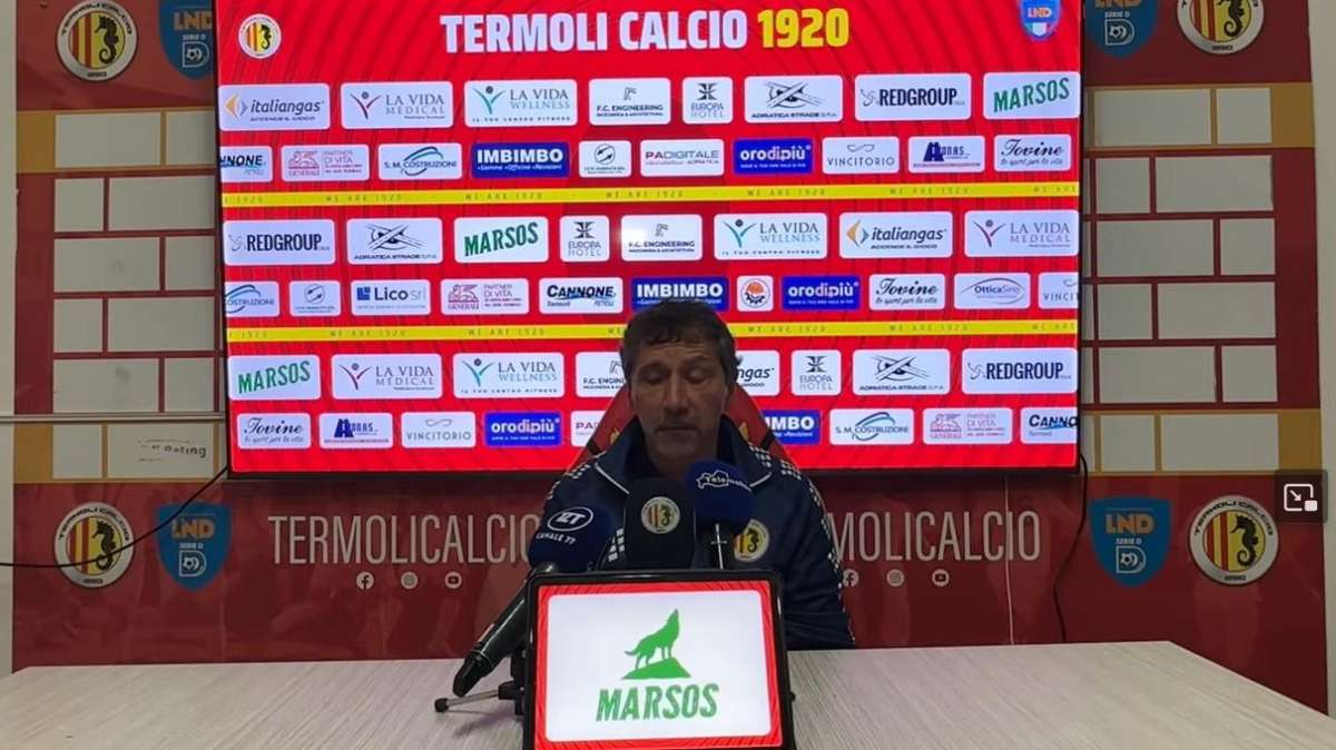 Termoli, mister D'Adderio: «Sono incavolato, c'era un rigore sacrosanto che hanno visto tutti»