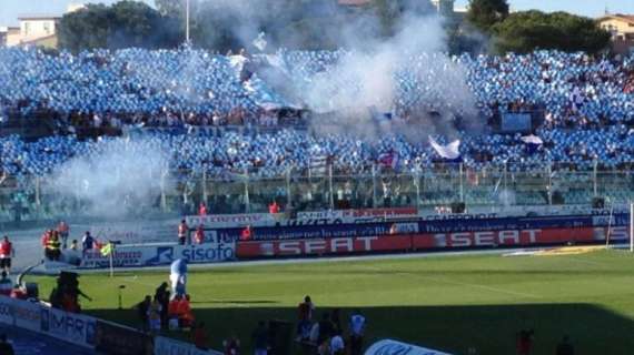 Grande sostegno per il Pescara: 539 tifosi in trasferta a Terni