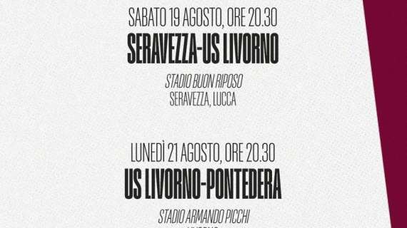 Livorno, annunciate le prossime due partite amichevoli