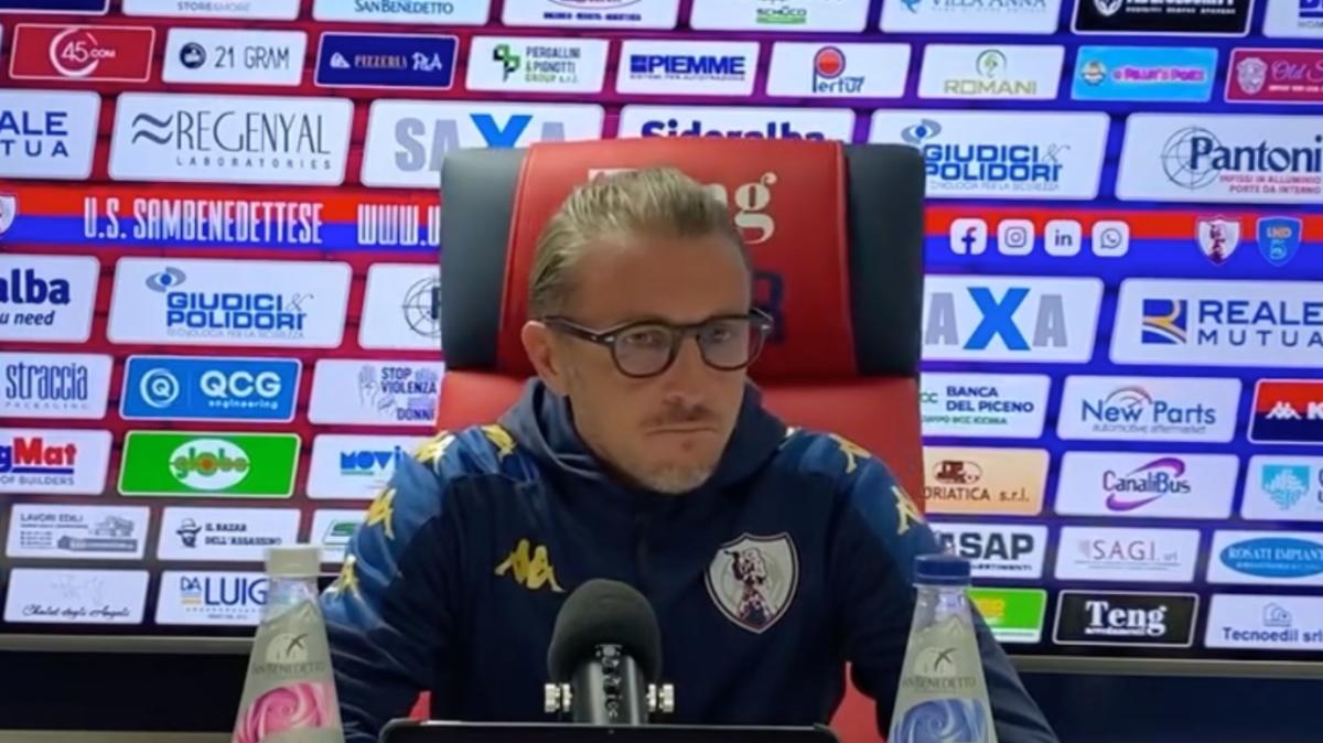 Sambenedettese, mister Mancinelli: «La squadra è viva e può giocarsela con tutti, ma ci sta mancando il gol»
