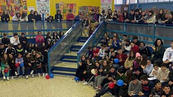 Il Taranto in visita all'Istituto Tecnico Pirandello di Paolo VI