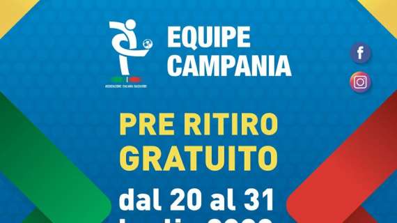 Equipe Campania, lunedì 20 al via il preritiro gratuito 