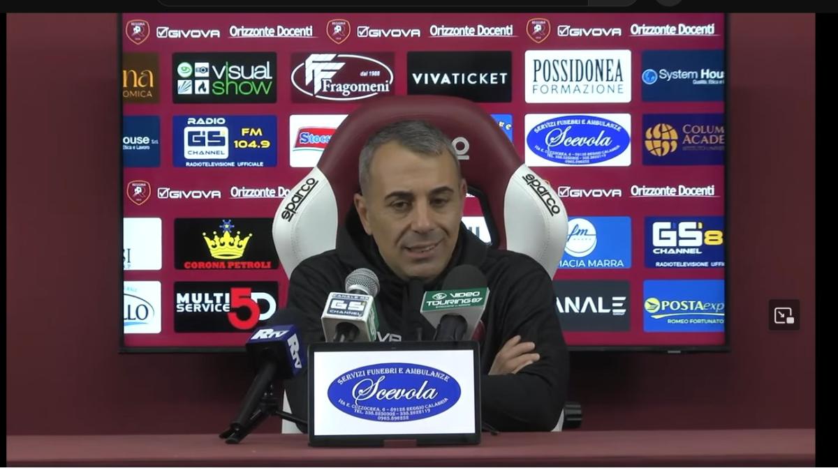 Reggina, mister Torrisi: «Questa partita ci permette di coltivare un sogno»