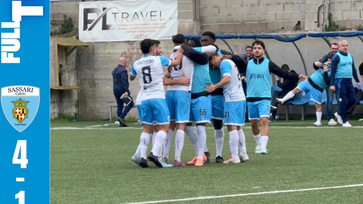 Sassari Calcio Latte Dolce travolgente: poker servito al Budoni e girone d'andata da incorniciare