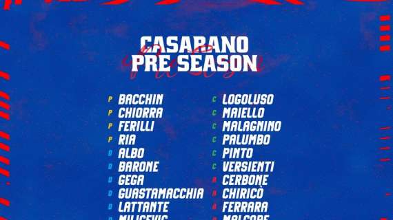Casarano: tutti i calciatori convocati per il ritiro