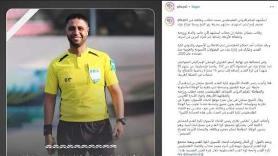 Lutto nel calcio: un arbitro e la sua famiglia uccisi in un bombardamento a Gaza