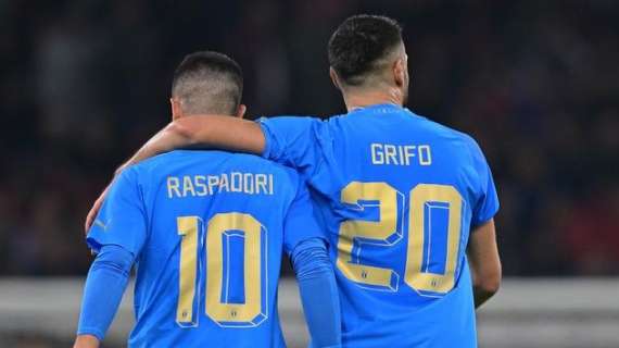 L'Italia ribalta l'Albania con Di Lorenzo e la doppietta di Grifo