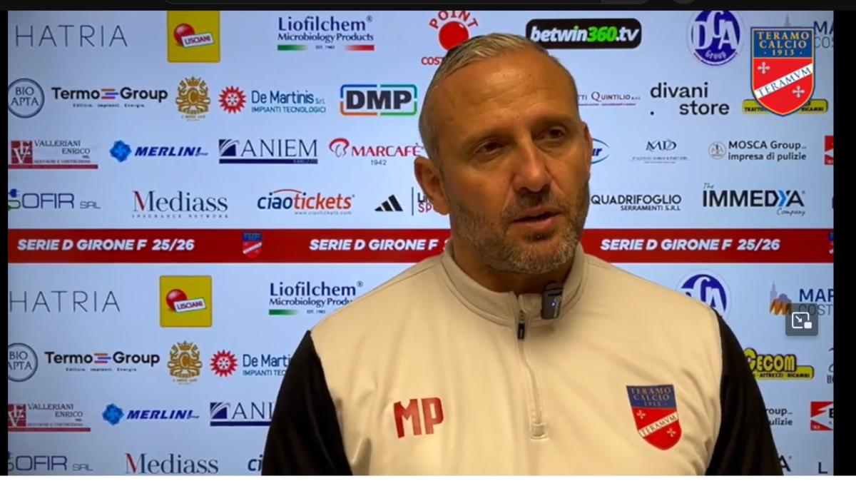 Teramo, mister Pomante: «Il Giulianova è forte, ma il rammarico è tutto nostro»