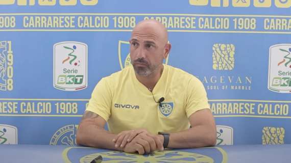 Carrarese, mister Calabro: «Partita complessa, ma abbiamo le qualità per farcela»