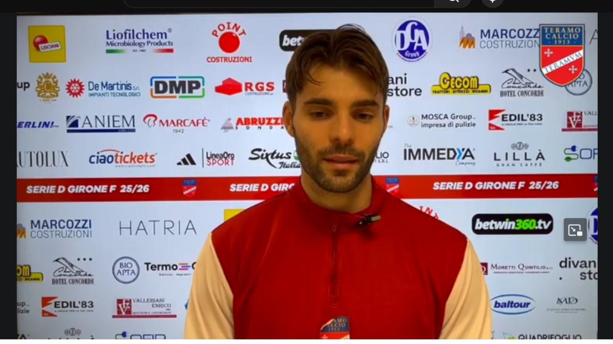 Teramo, Persano suona la carica: «Domenica fantastica con la nostra gente, ora a Sora senza sbagliare»