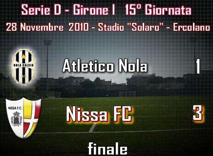 Nissa, tre schiaffi al Nola. Vetta a -4