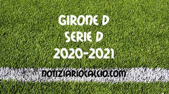 Serie D 2020-2021 - Girone D: la classifica dopo i recuperi odierni