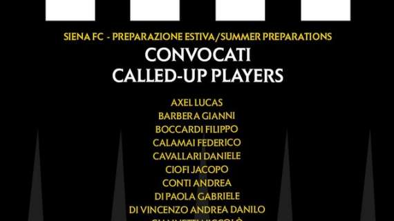 Siena: 30 calciatori convocati al raduno precampionato
