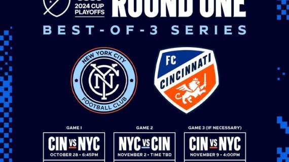 New York City FC to face FC Cincinnati in MLS Cup Playoffs