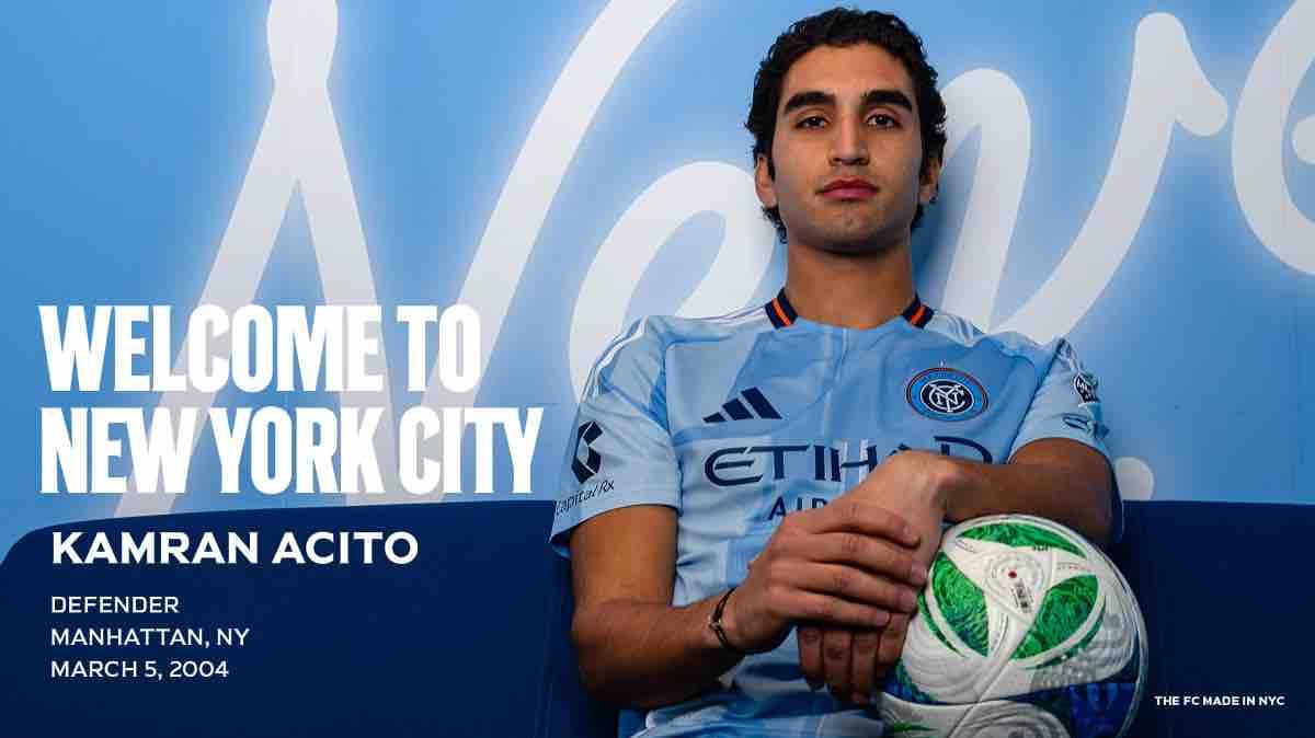 New York City FC Signs Defender Kamran Acito to a Homegrown Contract