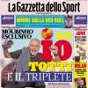 Mourinho alla Gazzetta dello Sport in prima pagina: "Io, Totti e il Triplete"
