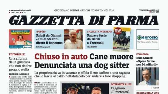 Gazzetta di Parma:  "Parma-Juve alle 18 di sabato 24"