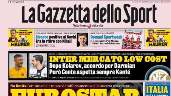 La Gazzetta dello Sport in apertura: "Eurostar Milan"