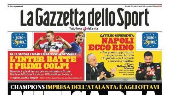 La Gazzetta dello Sport: "Mitica Dea. L'Inter su Kulusevski"