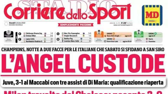 Corriere dello Sport su Di Maria e la Juve: "L'Angel custode"