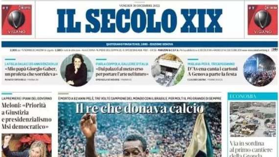 Il Secolo XIX su Pelé: "Il re che donava calcio". Per molti è il più grande di sempre