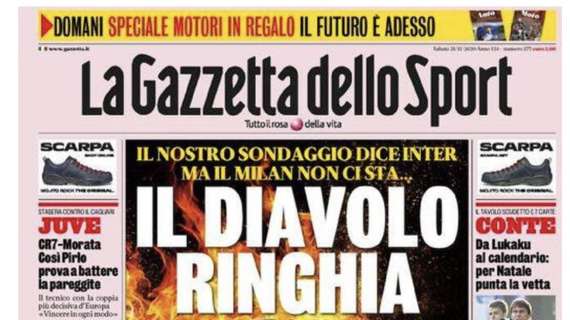 L'apertura de La Gazzetta dello Sport: "Il diavolo ringhia"
