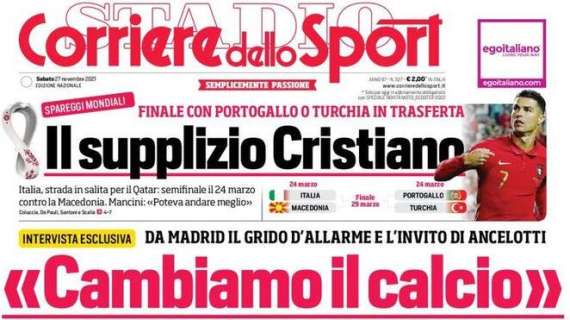 Corriere dello Sport, parla Ancelotti: "Cambiamo il calcio"