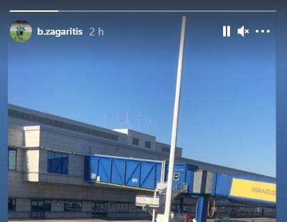 Zagaritis su Instagram: "Il viaggio inizia!". E spunta la bandiera italiana
