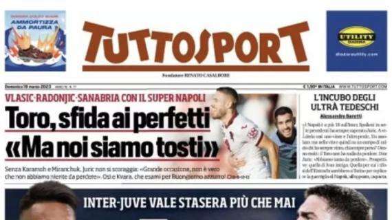 Tuttosport apre con Inter-Juventus: "Fuori i secondi"
