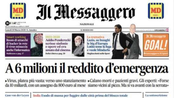 Il Messaggero: "Serie A-Governo, lite sui soldi"